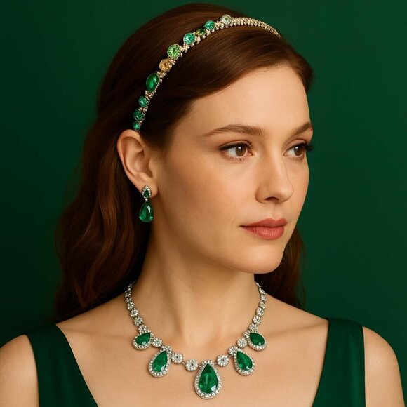 7 Pack Crystal Flower Headbands Faux Rhinestones Jewelry Hair Accessories - Picture 2 of 9